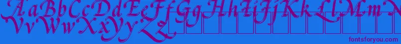 PalMod Font – Purple Fonts on Blue Background