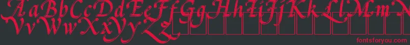 フォントPalMod – 黒い背景に赤い文字