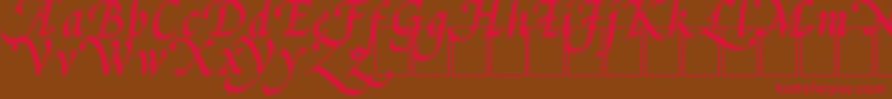 PalMod Font – Red Fonts on Brown Background