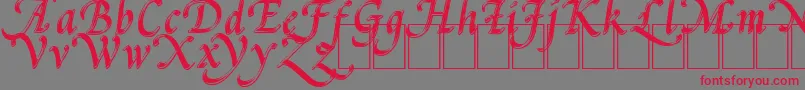 PalMod Font – Red Fonts on Gray Background