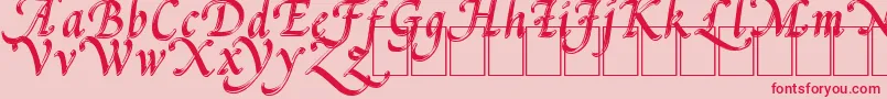 PalMod-Schriftart – Rote Schriften auf rosa Hintergrund