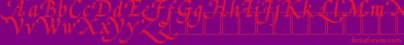 Fonte PalMod – fontes vermelhas em um fundo violeta