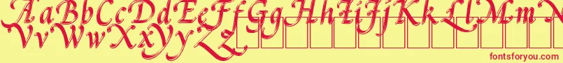 PalMod-fontti – punaiset fontit keltaisella taustalla