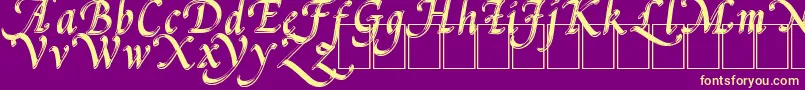 PalMod Font – Yellow Fonts on Purple Background