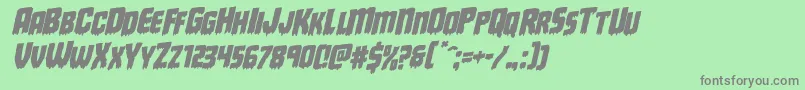 Deathbloodrotal Font – Gray Fonts on Green Background