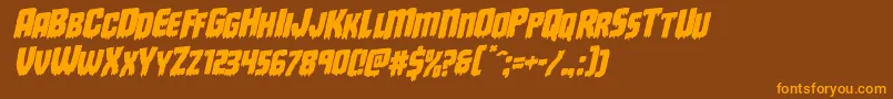 Deathbloodrotal Font – Orange Fonts on Brown Background