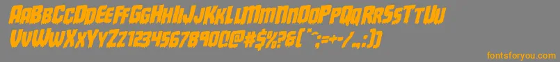 Deathbloodrotal Font – Orange Fonts on Gray Background