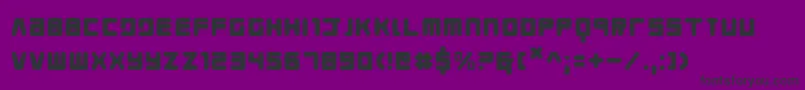フォントYoung Techs – 紫の背景に黒い文字