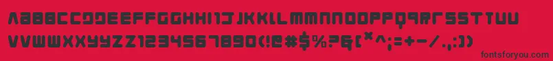Young Techs Font – Black Fonts on Red Background
