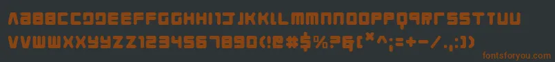 Young Techs Font – Brown Fonts on Black Background