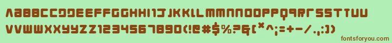 Young Techs Font – Brown Fonts on Green Background
