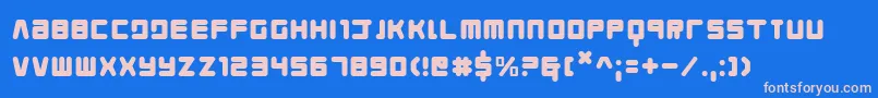 Young Techs Font – Pink Fonts on Blue Background