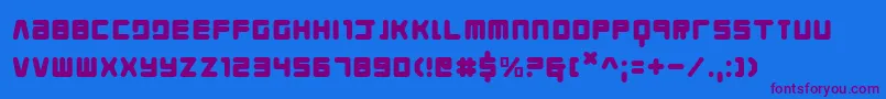 Young Techs Font – Purple Fonts on Blue Background