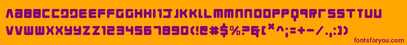 Young Techs Font – Purple Fonts on Orange Background
