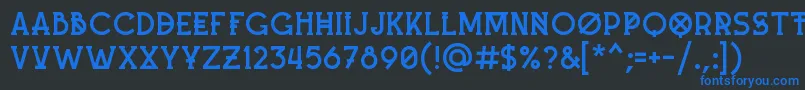 MashUp Font – Blue Fonts on Black Background