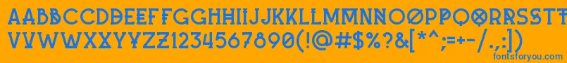 MashUp Font – Blue Fonts on Orange Background