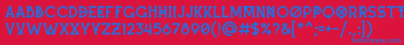 MashUp Font – Blue Fonts on Red Background