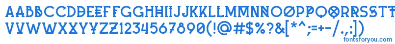 MashUp Font – Blue Fonts on White Background