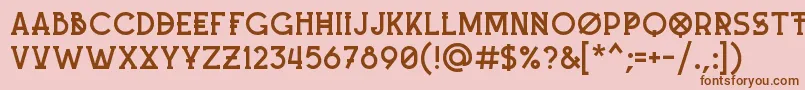 MashUp Font – Brown Fonts on Pink Background
