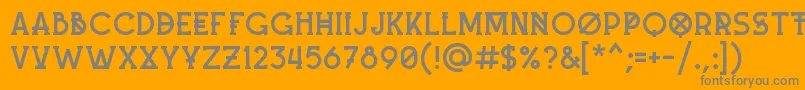 MashUp Font – Gray Fonts on Orange Background
