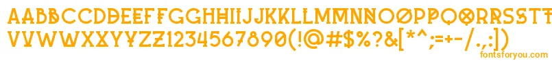 MashUp Font – Orange Fonts on White Background