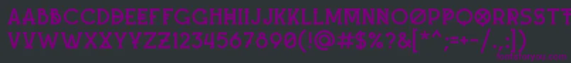 Fonte MashUp – fontes roxas em um fundo preto