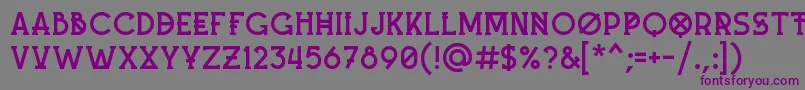 フォントMashUp – 紫色のフォント、灰色の背景