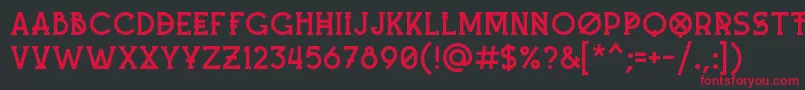 Шрифт MashUp – красные шрифты на чёрном фоне