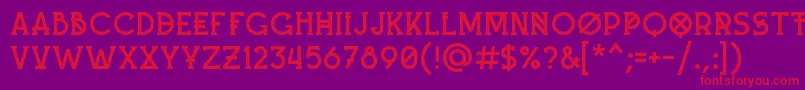 フォントMashUp – 紫の背景に赤い文字