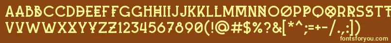Czcionka MashUp – żółte czcionki na brązowym tle