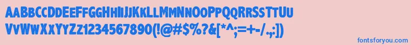 Axehandel Font – Blue Fonts on Pink Background