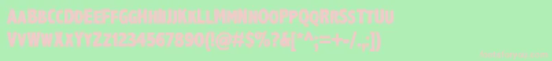 Axehandel Font – Pink Fonts on Green Background