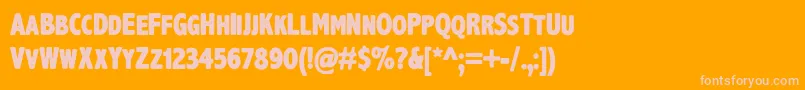 Axehandel Font – Pink Fonts on Orange Background