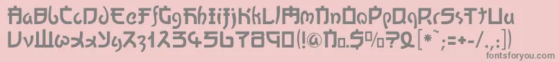 フォントKato – ピンクの背景に灰色の文字