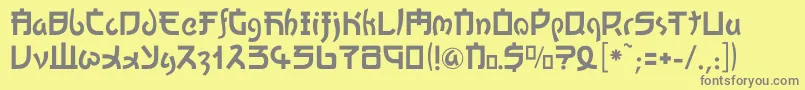 Kato Font – Gray Fonts on Yellow Background