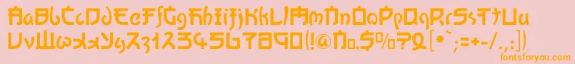 Kato Font – Orange Fonts on Pink Background