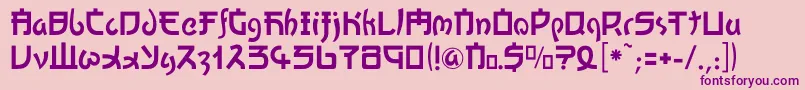 Kato Font – Purple Fonts on Pink Background