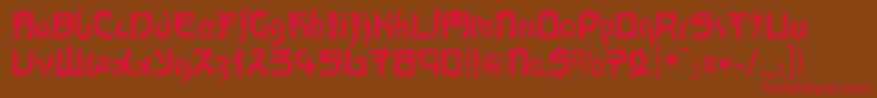 Kato Font – Red Fonts on Brown Background
