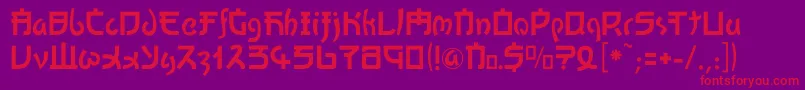 Kato Font – Red Fonts on Purple Background