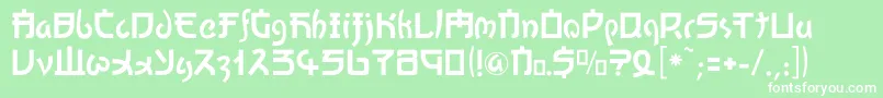 Kato Font – White Fonts on Green Background