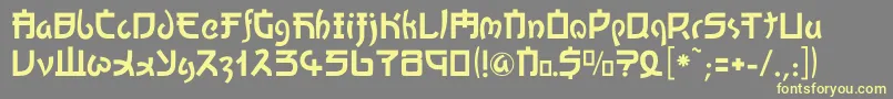 Kato Font – Yellow Fonts on Gray Background