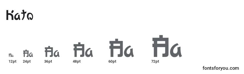 Размеры шрифта Kato
