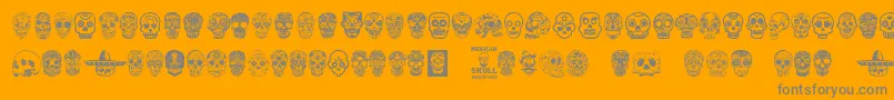 Шрифт MexicanSkull – серые шрифты на оранжевом фоне