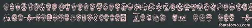 MexicanSkull Font – Pink Fonts on Black Background