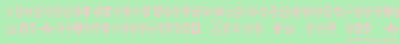 MexicanSkull Font – Pink Fonts on Green Background