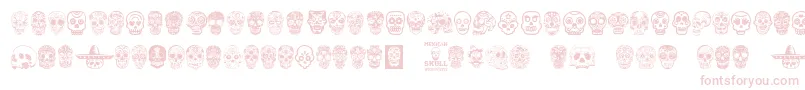 MexicanSkull-Schriftart – Rosa Schriften