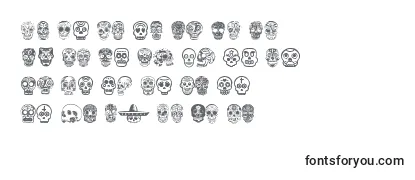 Schriftart MexicanSkull