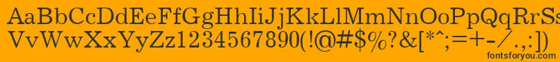 Journpla Font – Black Fonts on Orange Background