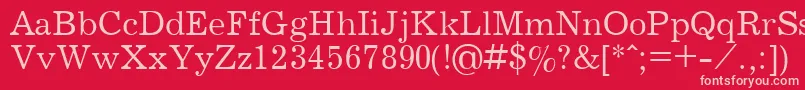 Journpla Font – Pink Fonts on Red Background