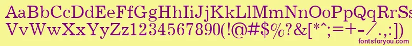 Journpla Font – Purple Fonts on Yellow Background
